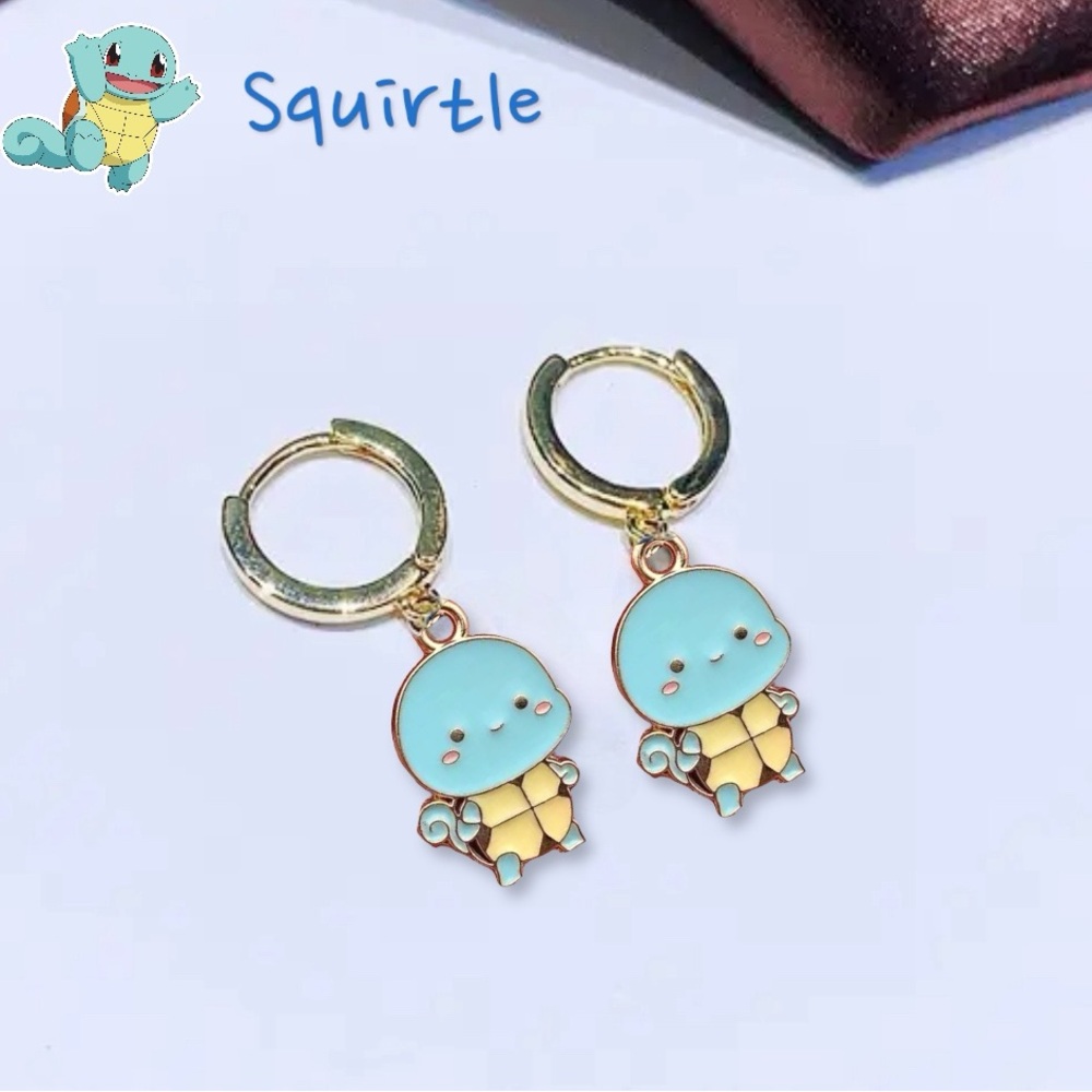 Squirtle hoop earrings